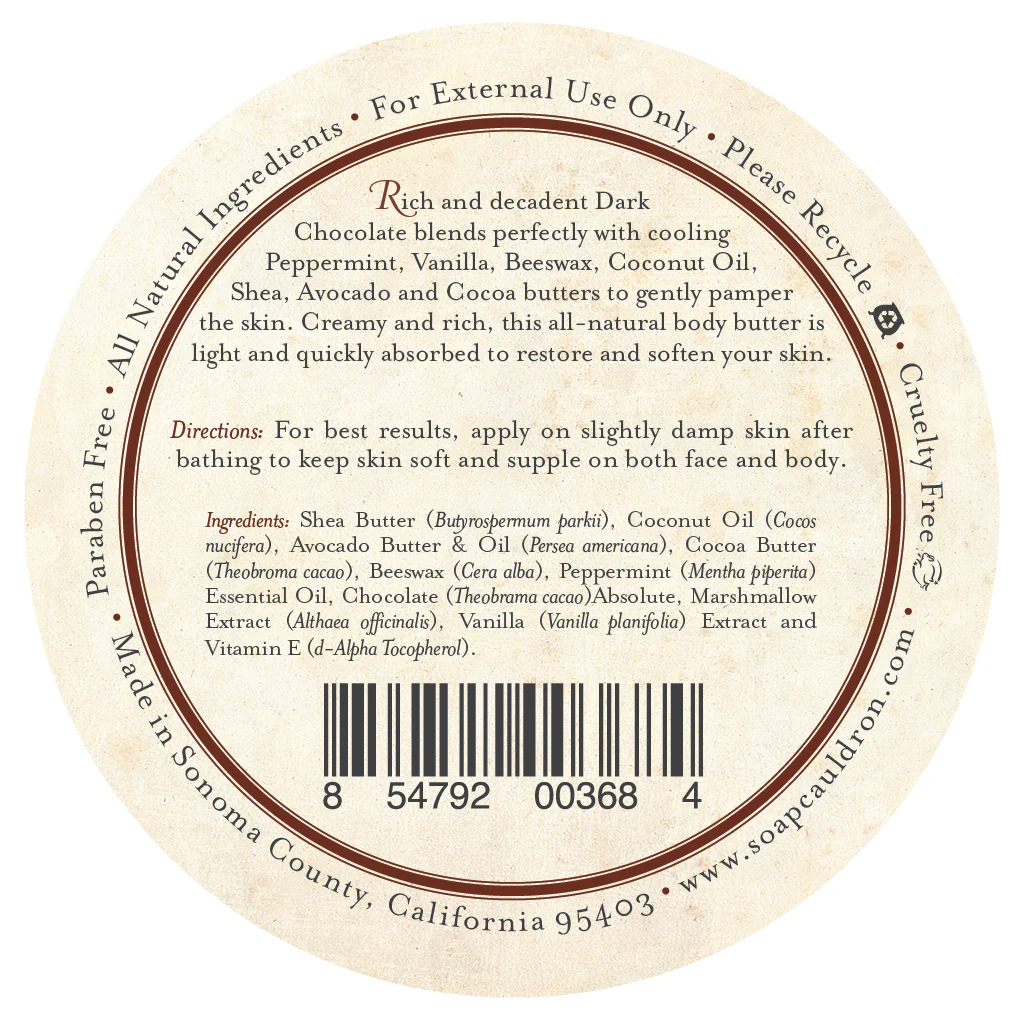 Body Butter Dark Chocolate & Mint - Image 3