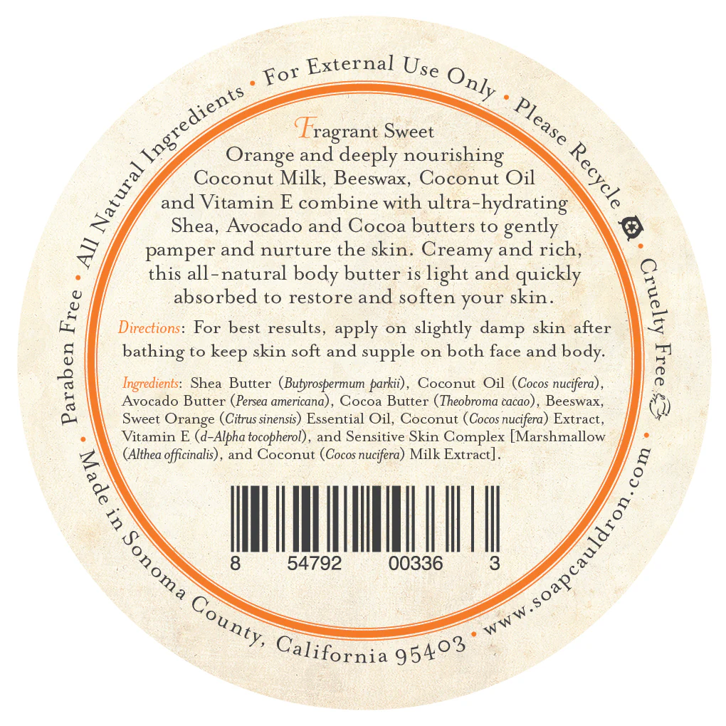 Body Butter Sweet Orange & Coconut - Image 3